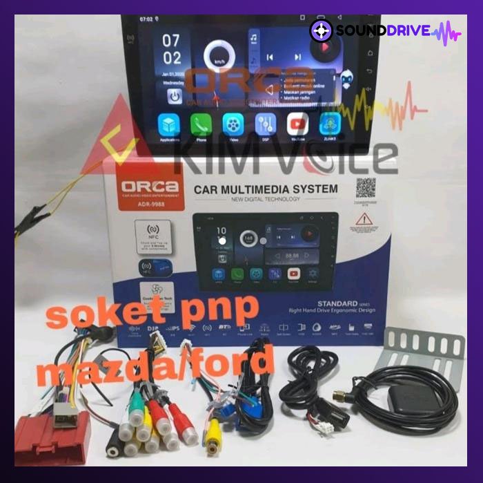 Head Unit Android Orca ADR-9988 9 inch OEM Ford Fiesta + soket + canbus - Image 2