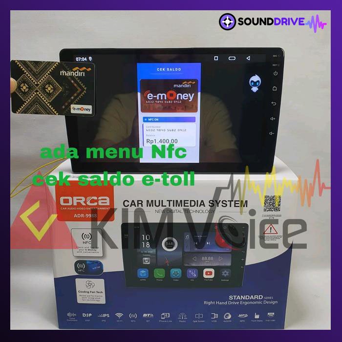 Head Unit Android Orca ADR-9988 9 inch OEM Ford Fiesta + soket + canbus - Image 3