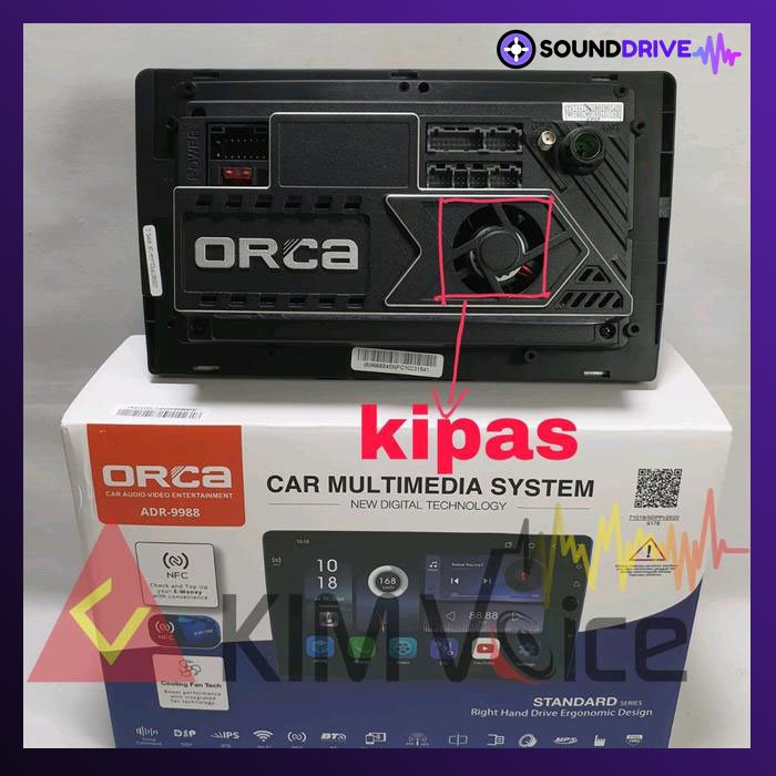 Head Unit Android Orca ADR-9988 9 inch OEM Ford Fiesta + soket + canbus - Image 5