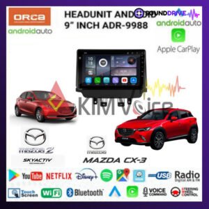 Head Unit Android Orca New Standar 9 inch OEM Mazda 2 Sky Active Mazda CX3 2014 Up Plug & Play + Canbus