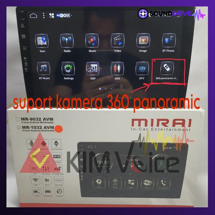 Head unit Android Mirai MR 9032 AVM - MR 1032 AVM RAM 4/64GB - 9 inch - Image 2
