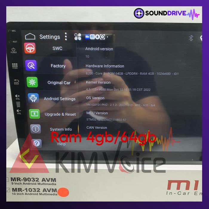 Head unit Android Mirai MR 9032 AVM - MR 1032 AVM RAM 4/64GB - 9 inch - Image 5