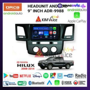 Head Unit Android Orca 9 inch OEM Hilux 2007-2015 Voice command