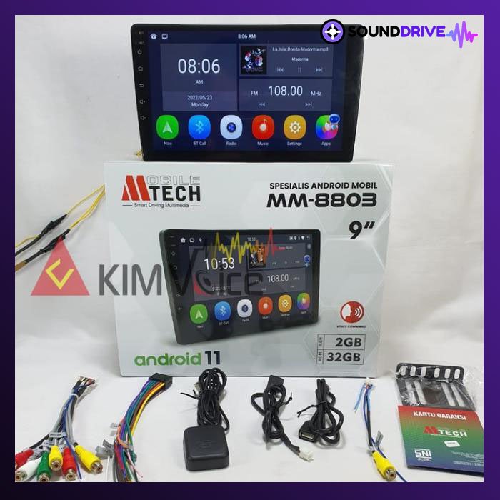 Head Unit Android Mtech MM-8803 + Kamera DVR Voice Command RAM 2/32GB - 9 inch - Image 3
