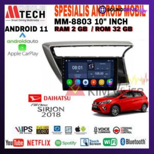 Head Unit Android Mtech 10 inch OEM Sirion 2018 Up + Soket PNP Bluetooth