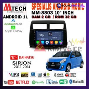 Head Unit Android Mtech 10 inch OEM Sirion 2012-2014 + Soket PNP