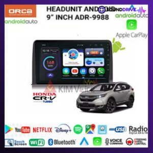 Head Unit Android Orca OEM CRV Turbo 2021 up + Soket Canbus - 9 inch