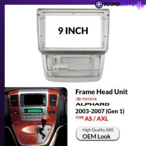 Head Unit Android Nakamichi 9 inch OEM Toyota Alphard 2003-2007 - Type AS/AXL, RAM 4/64GB