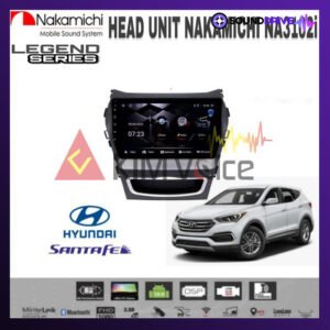 Head Unit Android Nakamichi 9 inch OEM Hyundai Santa Fe 2012 Up PNP - RAM 4/64GB