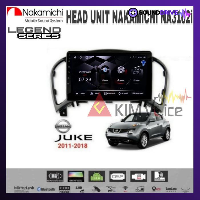 Head unit android Nakamichi 9 inch OEM Nissan Juke 2011-2018 Soket pnp - RAM 4/64GB