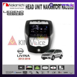 Head Unit Android Nakamichi OEM Nissan Livina 2007-2018 10 inch - Hitam, RAM 4/64GB