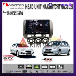 Head Unit Android Nakamichi 9 inch OEM Honda Jazz City 2002-2007 PNP - RAM 4/64GB