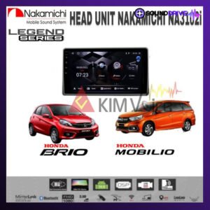 Head Unit Android Nakamichi OEM Brio/Mobilio 2012-2015 soket pnp - 9 inch, RAM 4/64GB