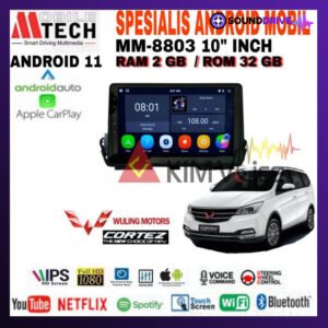 Head unit Android Mtech 10 inch OEM Wuling Cortez 2017 up Soket pnp