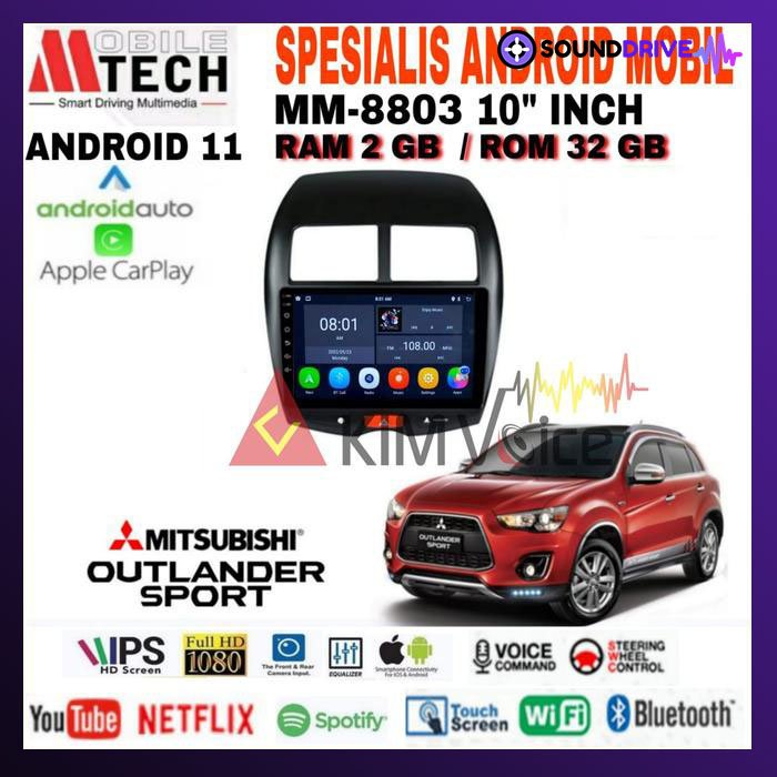 Head unit Android Mtech MM-8803 10 inch OEM Outlander Sport 2012-2018