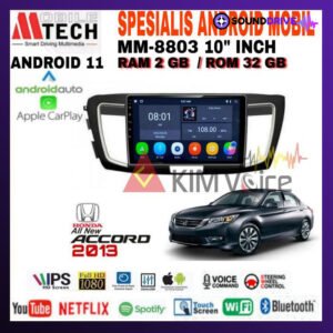Head unit Android MtechMM-8803 10 inch OEM Honda Accord 2013 Soket PNP