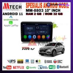 Head Unit Android Mtech MM-8803 10 inch OEM Honda HRV Soket pnp
