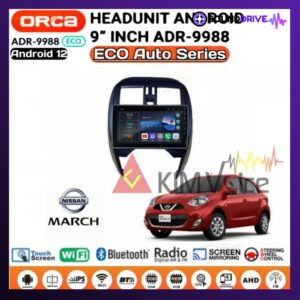 Head Unit Android Orca Eco 9 inch OEM Nissan March 2013 up Soket pnp