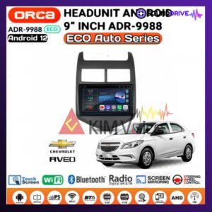 Head Unit Android Orca Eco 9 inch OEM Chevrolet Aveo Soket pnp - Paket Canbus