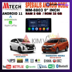 Head Unit Android Mtech 9 inch OEM Calya Sigra 2016-2019 Soket PNP - 4/64GB