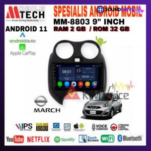 Head Unit Android Mtech 9 inch OEM Nissan March 2010-2013 Soket PNP - 4/64GB