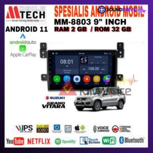 Head Unit Android Mtech 9 inch OEM Suzuki Grand Vitara Lama Soket PNP - 4/64GB