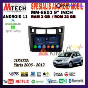 Head Unit Android Mtech 9 inch OEM Toyota Yaris 2006-2013 Soket PNP - 2/32GB