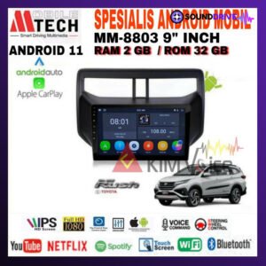 Head Unit Android Mtech 9 inch OEM New Rush Terios 2018 Up Soket PNP - 2/32GB