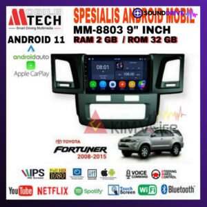 Head Unit Android Mtech 9 inch OEM Toyota Fortuner 2004-2014 Soket PNP - 2/32GB