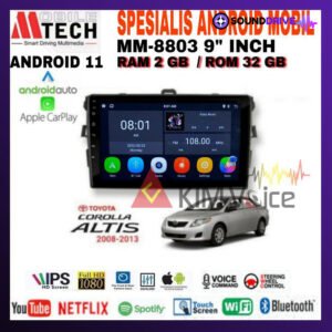 Head Unit Android Mtech 9 inch OEM Toyota Altis 2008-2013 Soket PNP - 2/32GB