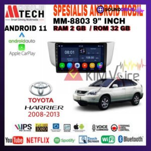 Head Unit Android Mtech 9 inch OEM Harrier 2003-2013 - RAM 2GB/32GB