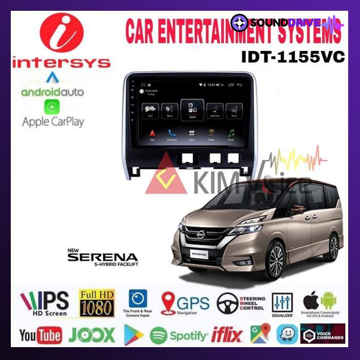 Head Unit Android Intersys 10 inch OEM Serena C27 Soket pnp