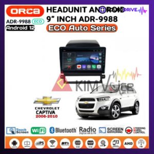 Head unit Android Orca Eco 9 inch OEM Captiva 2008-2012 soket pnp