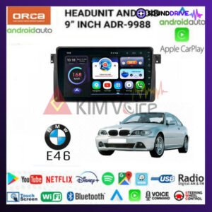 Head unit Android Orca 9 inch OEM BMW 3 E46 1998-2005 Soket pnp