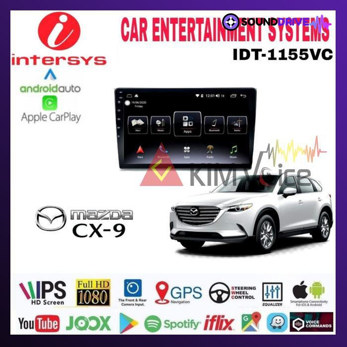 Head unit Android Intersys OEM Mazda CX9 2009 up 10 Inch soket pnp - Paket Canbus