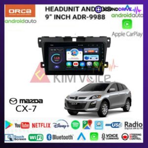 Head unit Android Orca OEM Mazda CX 7 2007-2014 9 inch Voice Command - Paket Canbus
