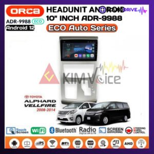 Head Unit Android Orca Eco 10 inch OEM Alphard 2008 -2014 Soket PNP