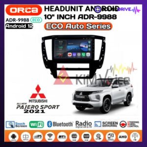 Head Unit Android Orca Eco Series OEM Pajero 2021 up 10 inch Soket pnp - 10 Inch
