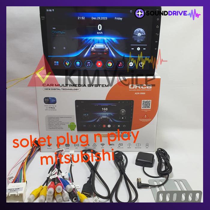 Head Unit Android Orca Eco Series OEM Pajero 2021 up 10 inch Soket pnp - 10 Inch - Image 2