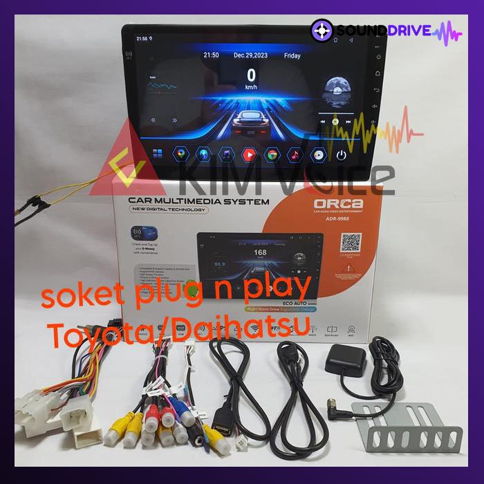 Head Unit Android Orca Eco 10 inch OEM Avanza 2022 up Soket pnp - Image 2