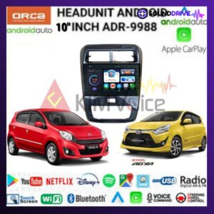 Head Unit Android Orca 10 inch OEM Agya Ayla 2020 up Soket pnp