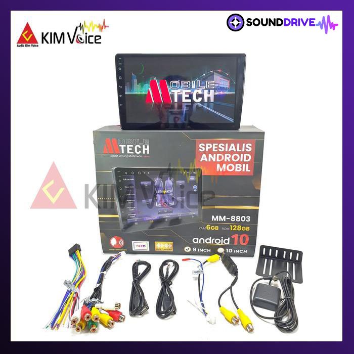 Head Unit Android Mtech MM-8803 BBA RAM 6gb/128GB built in prosesor - 9 INCH
