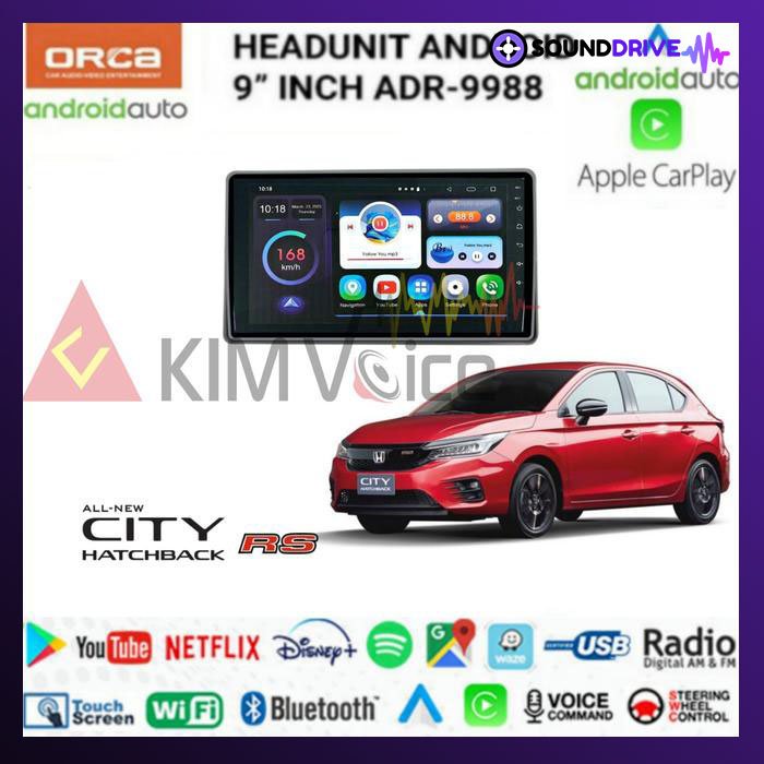 Head Unit Android Orca 9 inch OEM Honda City 2021 Voice Command
