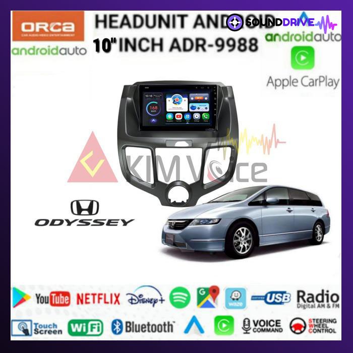 Head unit Android Orca ADR-9988 OEM Odyssey Voice Command