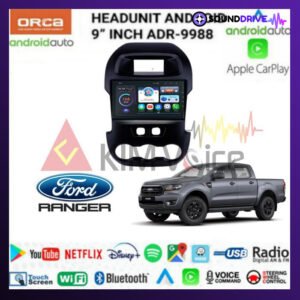 Head unit Android Orca 9 Inch OEM Ford Ranger 2012 up soket pnp