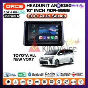Head unit Android ORCA ECO ADR- 9988 10 Inch OEM Toyota Voxy Soket PNP