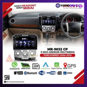 Head Unit Android MIRAI 9 inch OEM Ford Ranger - Everest - Mazda BT-50
