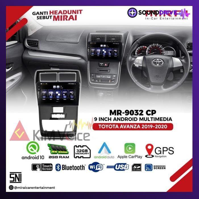 Head Unit Android MIRAI MR-9032VC 9 inch OEM New Avanza Xenia 2019 up