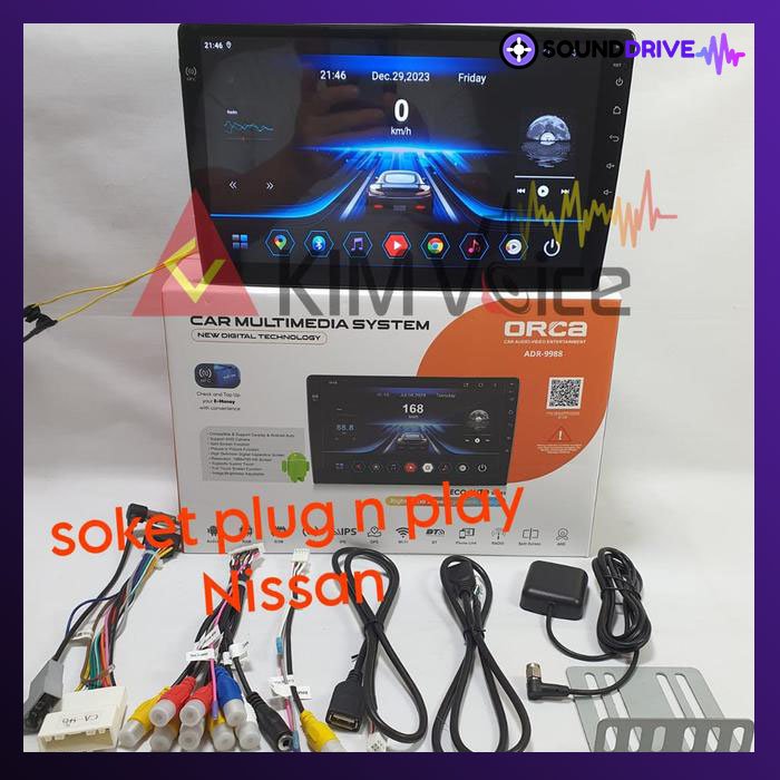 Head Unit Android Orca Eco 9 inch OEM Nissan March Soket pnp - Image 2