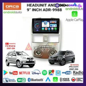 Head Unit Android Orca 9 Inch OEM Rush /Terios 2007-2011 Voice Command